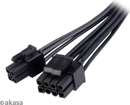 Kábel napájacieho adaptéra AKASA 8-pin na 8+4-pin