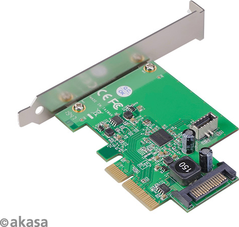 Sieťová karta AKASA USB 3.2 Karta HOST, 10Gbps USB 3.2 Gen 2, interný, 20-pinový, PCIe