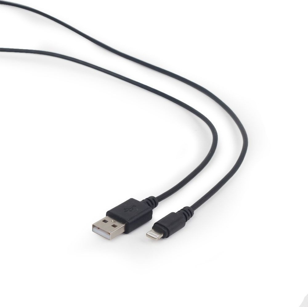 GEMBIRD USB 2.0 Nabíjací a synchronizačný kábel Lightning (IP5 a vyšší), 1 m, čierny