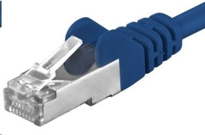 PREMIUMCORD Patch kábel CAT6a S-FTP, RJ45-RJ45, AWG 26/7 5m modrý