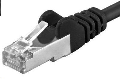 PREMIUMCORD Patch kábel CAT6a S-FTP, RJ45-RJ45, AWG 26/7 1,5m čierny