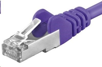 PREMIUMCORD Patch kábel CAT6a S-FTP, RJ45-RJ45, AWG 26/7 3m fialový