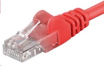 PremiumCord Patch kábel UTP RJ45-RJ45 CAT6 1m červený