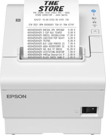 Epson TM-T88VII, USB, USB Host, RS232, Ethernet, ePOS, white