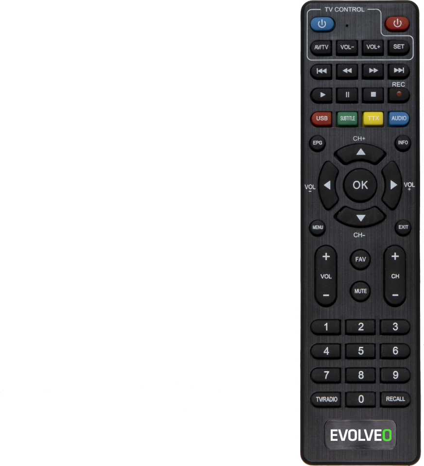 EVOLVEO Alpha T2, HD DVB-T2 H.265/HEVC rekordér