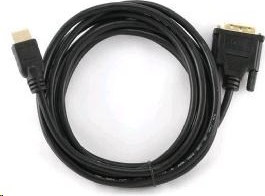 GEMBIRD HDMI - DVI 3 m kábel (M/M, DVI-D, Single Link, pozlátené kontakty, tienený)