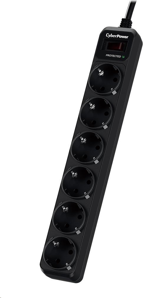 Cyber Power Systems CyberPower Surge Buster™ 6 zásuviek, 1.8m, nemecký, nový