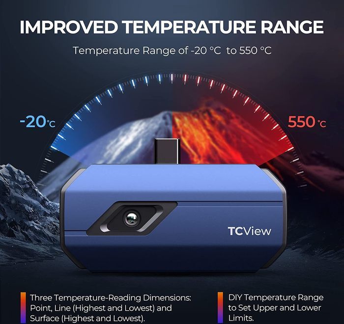 Viking TOPDON termokamera TCView TC001, konektor USB-C