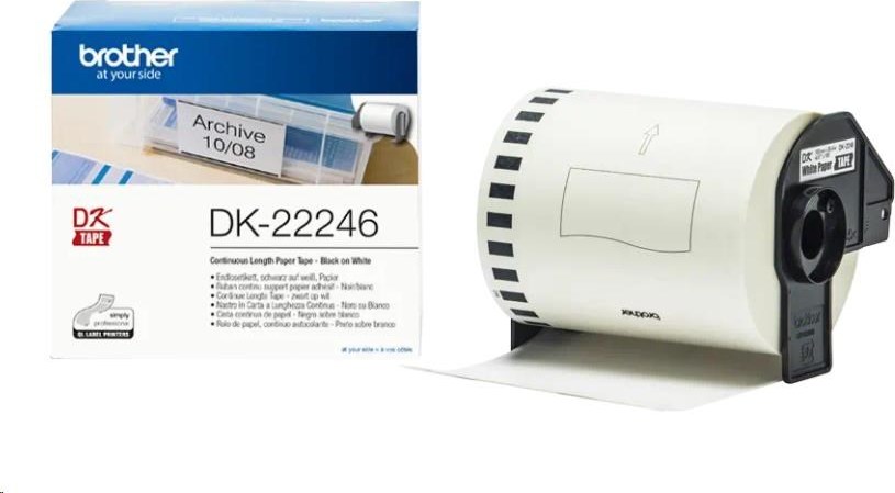 BROTHER DK-22246 Originálna páska Brother - čierna na bielom podklade, šírka 103 mm