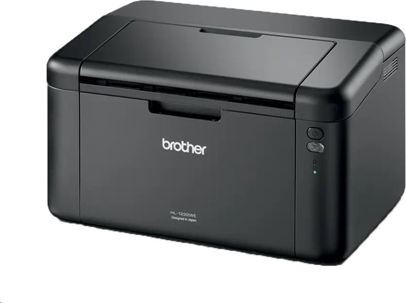 BROTHER tiskárna laserová mono HL-1222WE - A4, 20ppm, 2400x600, 32MB, GDI, USB 2.0, WIFI, 150l, startovací toner 1500str