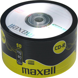 CD-R MAXELL 700MB 52X 50ks/spindel