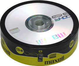 CD-R MAXELL 700MB 52X 25ks/spindel