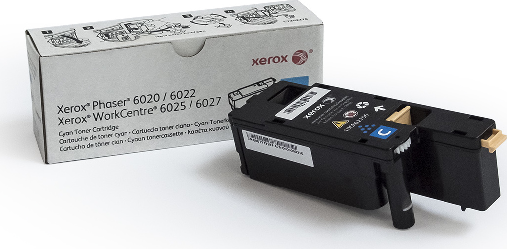 Azúrový toner Xerox pre Phaser 6020, 6022, WorkCentre 6025, 6027 (1000 ks, azúrová)