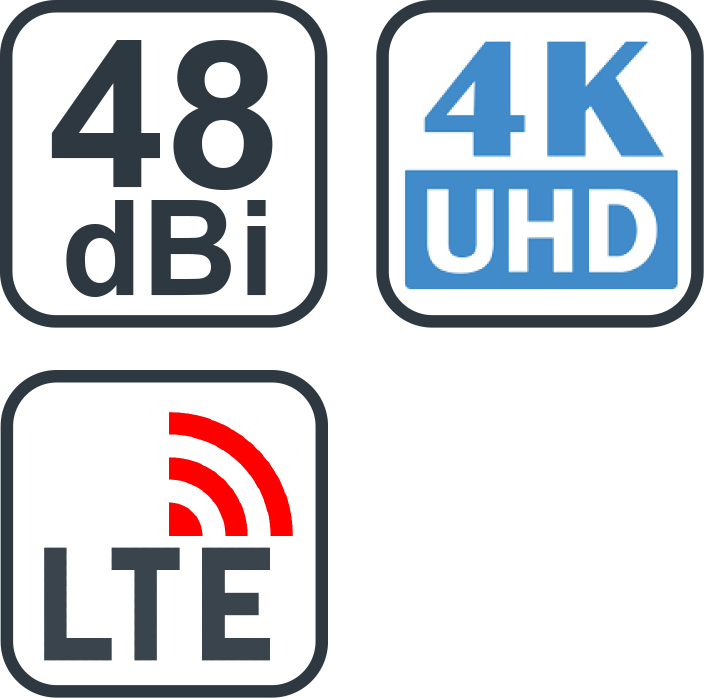 EVOLVEO Jade 2, aktivní venkovní anténa DVB-T2, filtr LTE,4G,5G