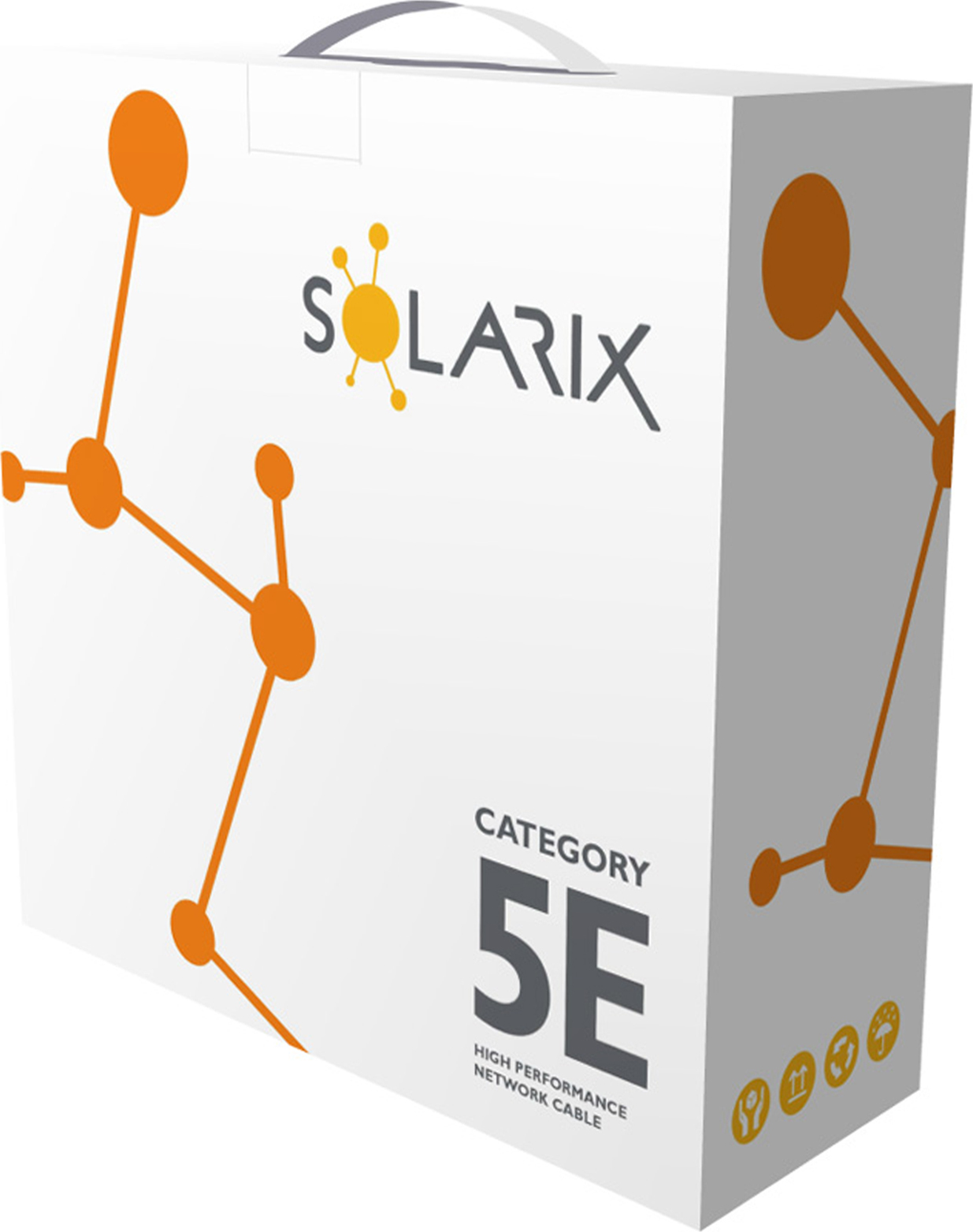 Inštalačný kábel Solarix FTP, Cat5E, drôt, PVC, krabica 100 m SXKD-5E-UTP-PVC