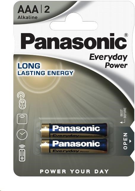 PANASONIC Alkalické baterie Everyday Power LR03EPS/2BP AAA 1,5V (Blistr 2ks)