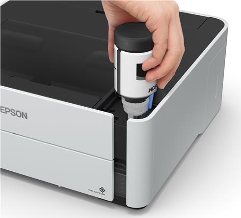 Atramentová tlačiareň EPSON EcoTank Mono M1180, A4, 1200x2400 dpi, 39 str. za minútu, USB, Ethernet, Wi-Fi, duplex, Trade In 1000 Kč