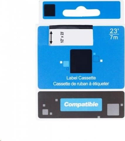 Kompatibilná páska PRINTLINE s DYMO 53713, S0720930, 24 mm x 7 m, čierna tlač / biele pozadie, D1