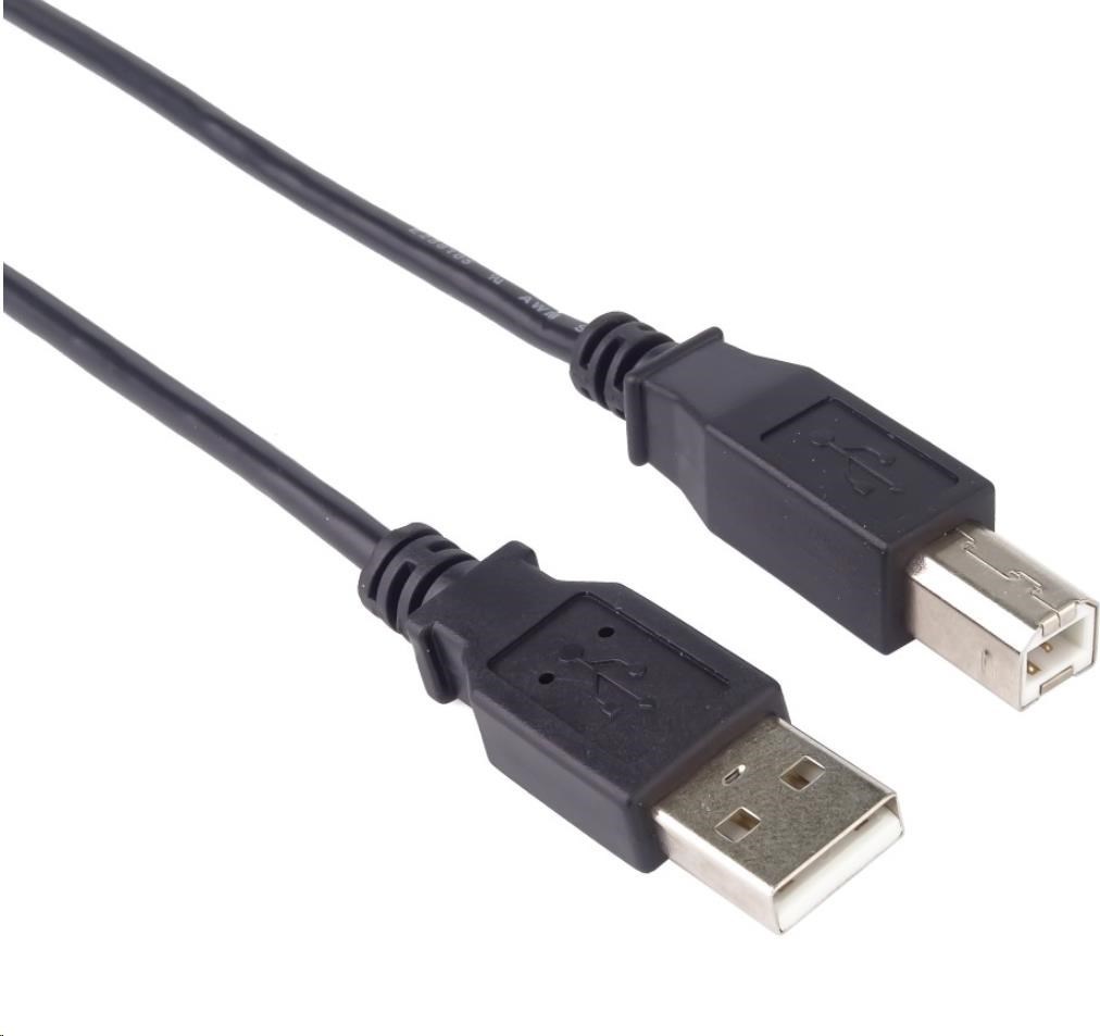 PREMIUMCORD Kabel USB 2.0 A-B propojovací 1m, barva černá