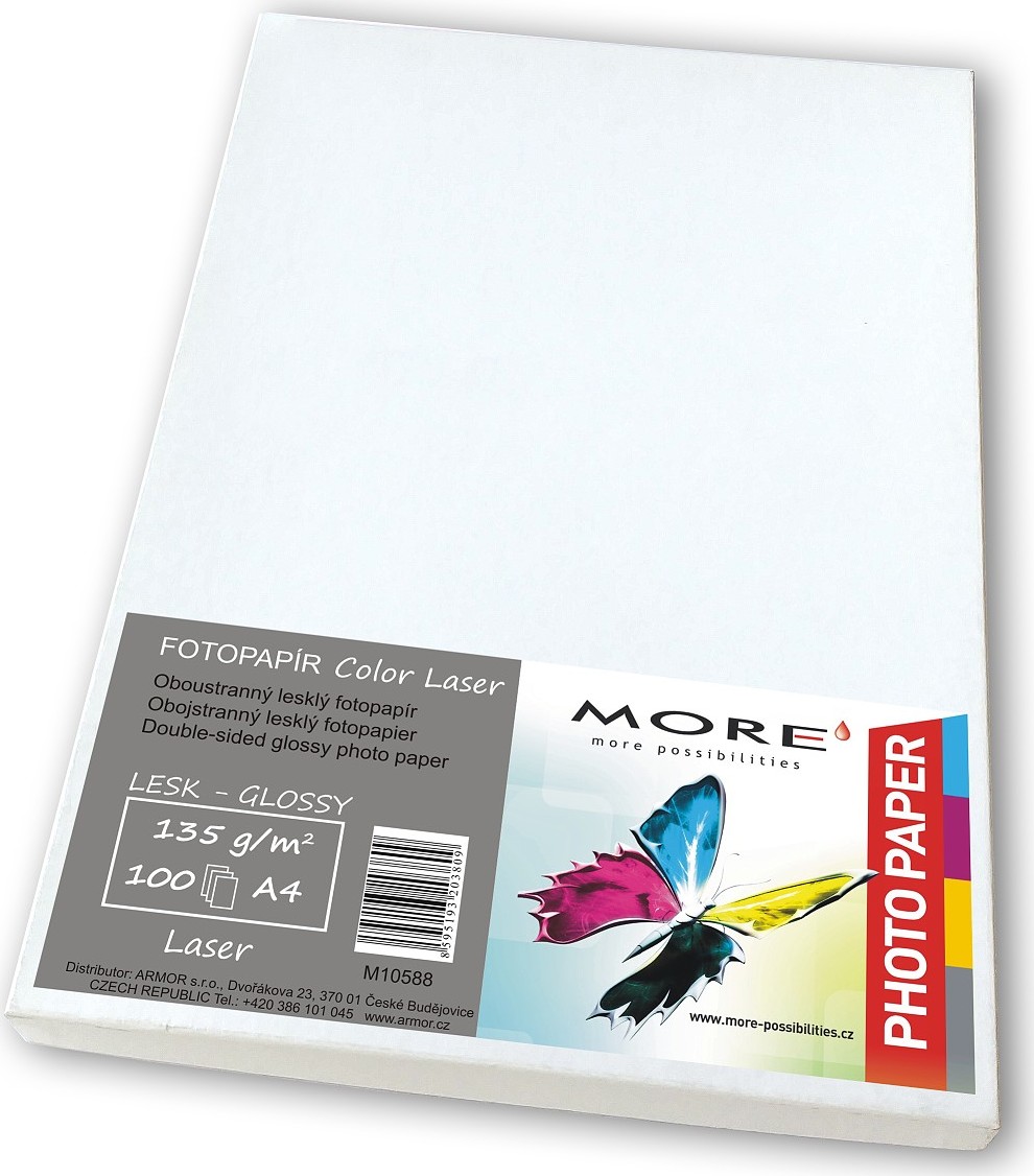 ARMOR Vyhladený farebný laserový papier; 135 g/m2; obojstranný; 100 listov str., Farebný laser