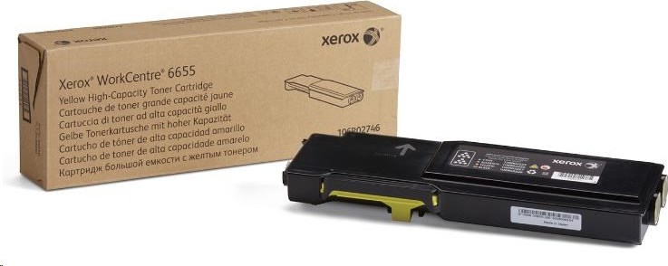 Xerox toner pre WorkCentre 6655 vysokokapacitná žltá kazeta (7500str, žltá)