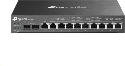 TP-Link ER7212PC OMADA 3v1 VPN router (2xSFP WAN/LAN,1xGbEWAN,1xGbELAN/WAN,8xGbELAN,8xPoE+,110W,fanless)