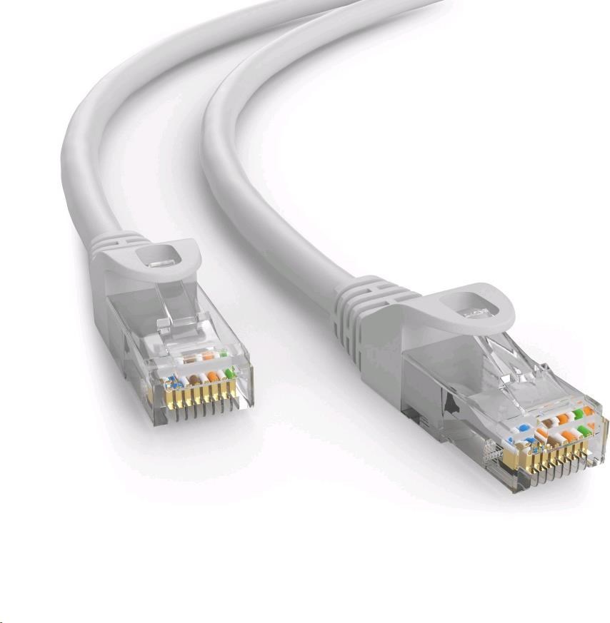 C-TECH kabel patchcord Cat6e, UTP, šedý, 2m