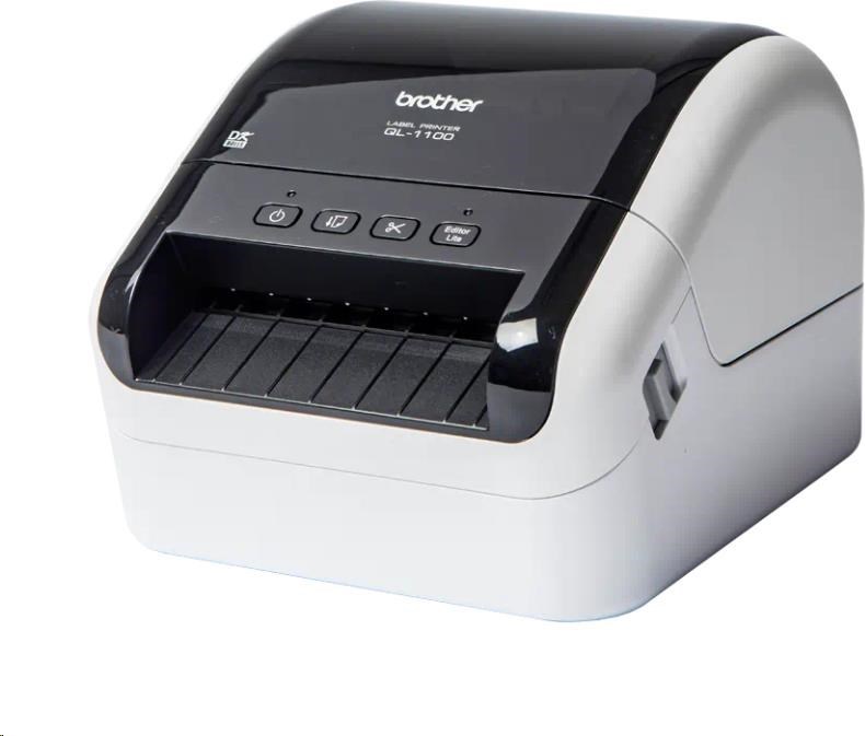 BROTHER tiskárna štítků QL-1100 - 101,6mm, termotisk, USB, Profesionální Tiskárna Štítků - Vestavěná řezačka