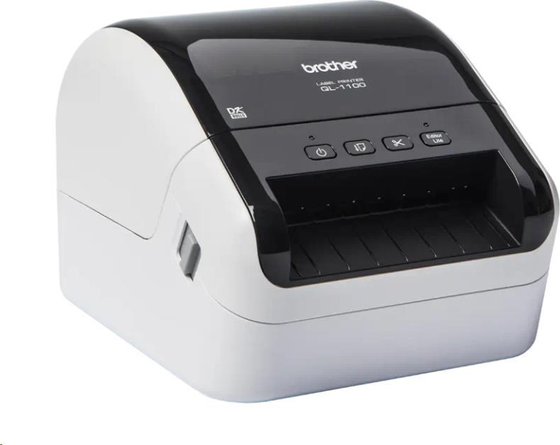BROTHER tiskárna štítků QL-1100 - 101,6mm, termotisk, USB, Profesionální Tiskárna Štítků - Vestavěná řezačka