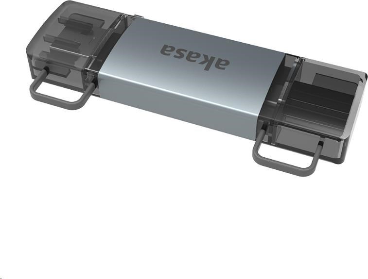 AKASA čtečka karet AK-CR-12, externí, 2-In-1 USB 3.2