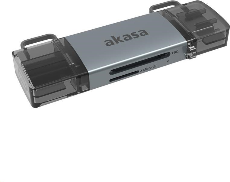 AKASA čtečka karet AK-CR-12, externí, 2-In-1 USB 3.2