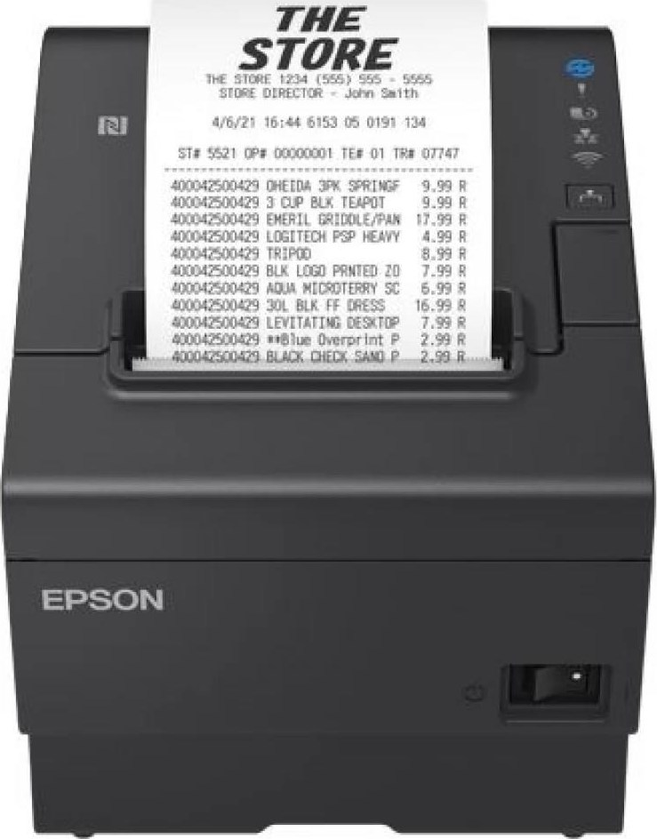 Epson TM-T88VII, USB, USB Host, RS232, Ethernet, ePOS, black