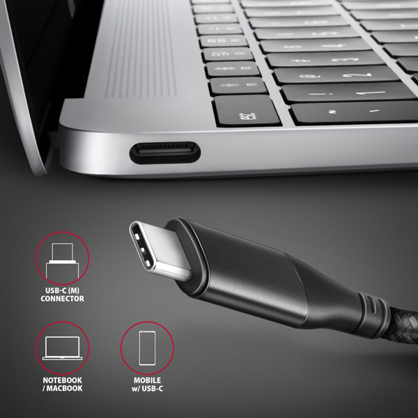 AXAGON RVC-HI2MC, USB-C -> HDMI 2.0a redukcia / kábel 1.8m, 4K/60Hz HDR10