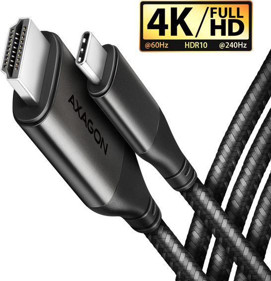 AXAGON RVC-HI2MC, USB-C -> HDMI 2.0a redukcia / kábel 1.8m, 4K/60Hz HDR10