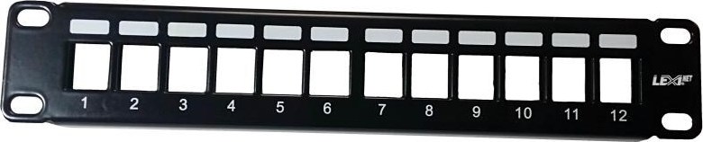 XtendLan 10" modulárny tienený patch panel LEXI-Net 12port, čierny