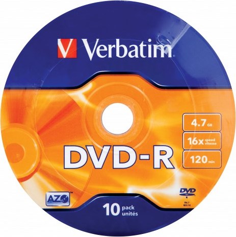 VERBATIM DVD-R(10-Pack)Spindle/General Retail/16x/4.7GB