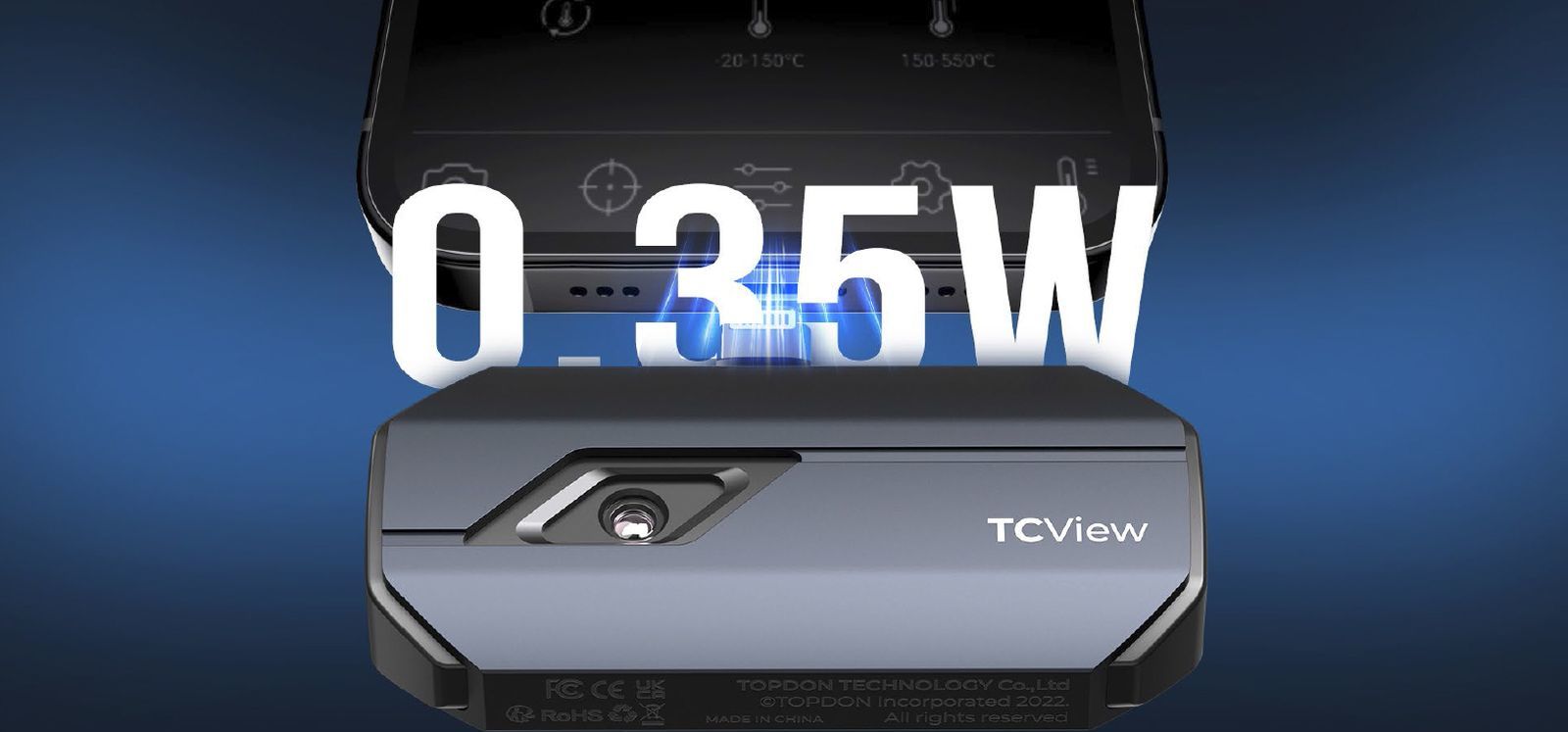 Viking TOPDON termokamera TCView TC002, konektor Lightning