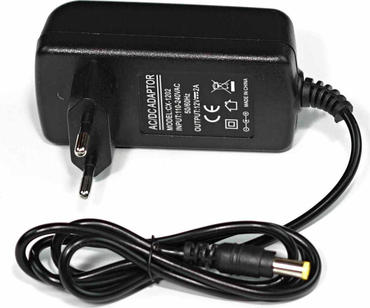 OEM Napájecí adaptér 230V AC, 12V-24W (2A), jack 5,5mm x 2,1mm