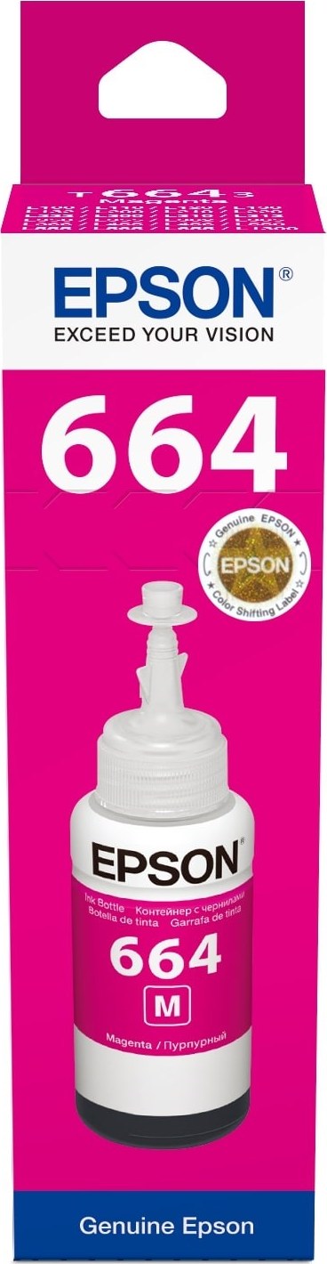 Atramentová tyčinka EPSON T6643 Purpurový atrament 70 ml pre L100/L200/L550/L1300/L355/365