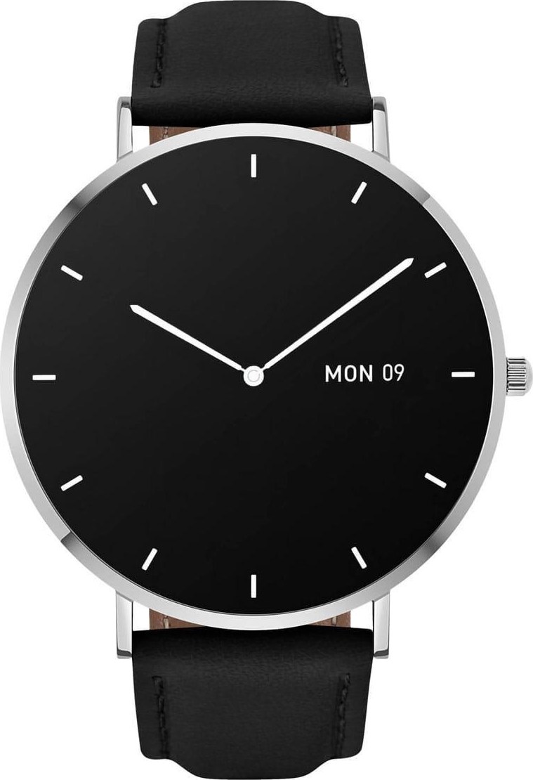 Garett Smartwatch Verona stříbrná, černý řemínek