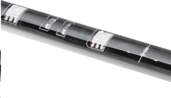 AKASA LED pásek Vegas MB, magnetický, 50cm, RGB 12V