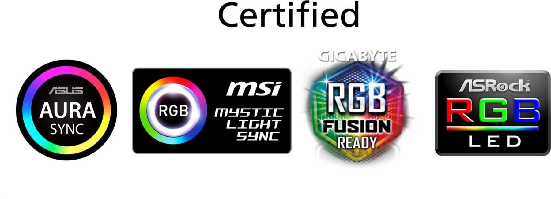 AKASA LED pásek Vegas MB, magnetický, 50cm, RGB 12V
