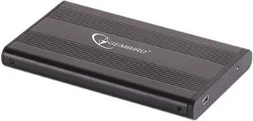 GEMBIRD externí kryt, pro 2,5" SATA, černá, hliník