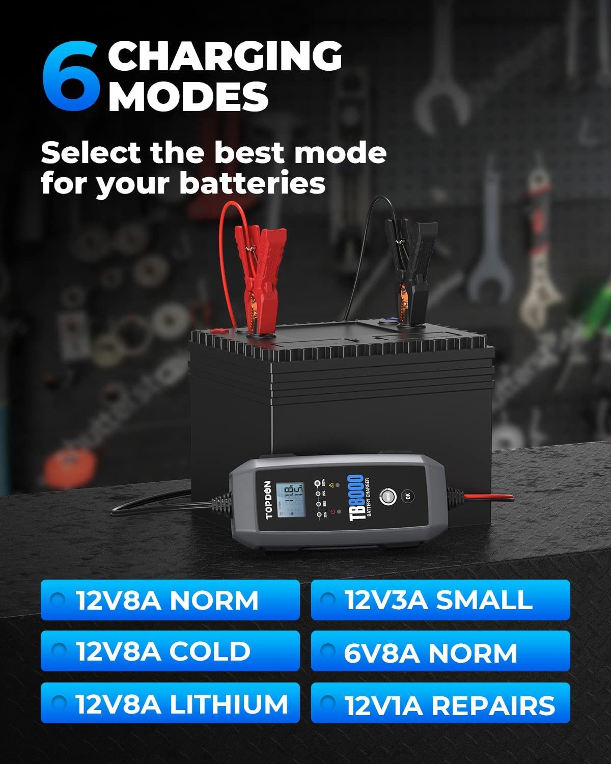 Viking TOPDON nabíječka autobaterie TB8000