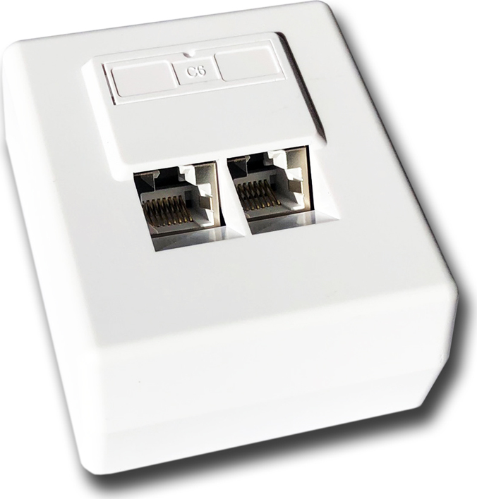 DATACOM STP dvojzásuvka nad omítku Cat6 FA-1004