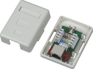 DATACOM STP jednozásuvka nad omítku Cat5e 1 x RJ45