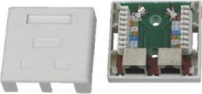DATACOM STP dvojzásuvka nad omítku Cat5e 2 x RJ45