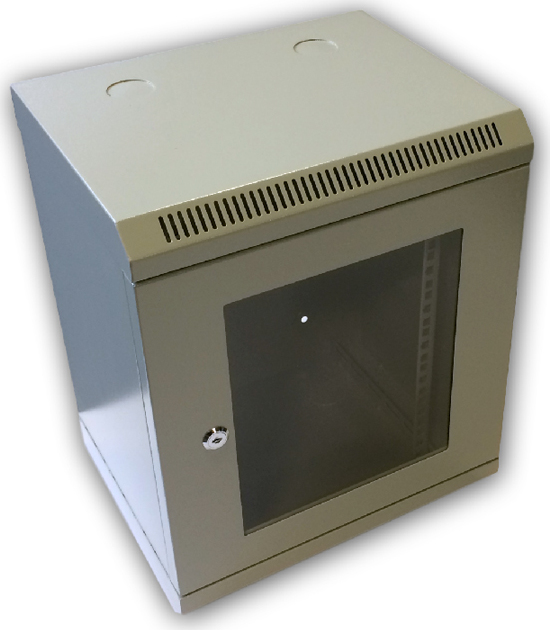 10" rack jednodílný 9U/280 DATACOM šedý Skl.dv.