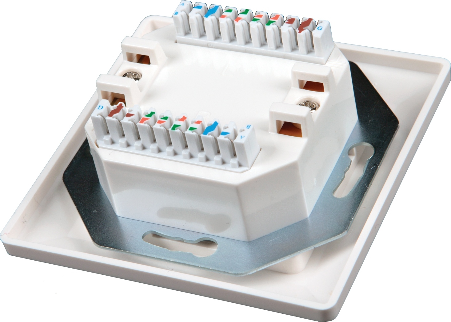 Zásuvka Solarix CAT5E UTP 2 x RJ45 pod omítku bílá