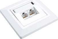 Zásuvka Solarix CAT6 UTP 2 x RJ45 pod omítku bílá
